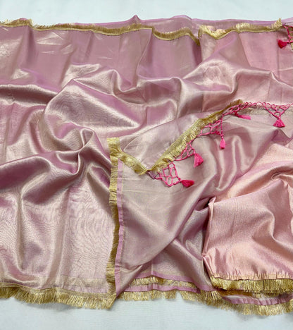 Regal Sophistication Banarasi Tissue Lace Soft Silk Saree