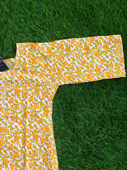 Summer Cotton Kurti Pant Set for Women with Vibrant Prints and Relaxed Fit