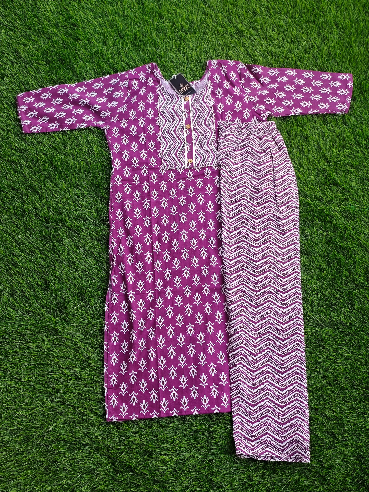 Summer Cotton Kurti Pant Set for Women with Vibrant Prints and Relaxed Fit