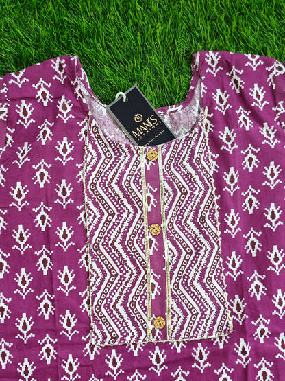 Summer Cotton Kurti Pant Set for Women with Vibrant Prints and Relaxed Fit