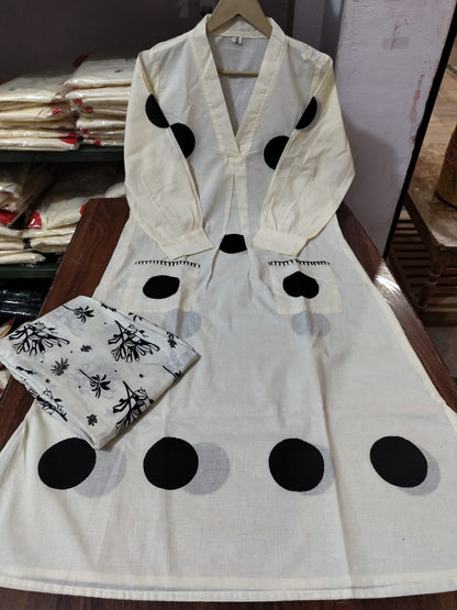 Pure Cotton Handblock Thappa Print Suit Set for Women – Festive Wear Cotton Set | Sizes 38 to 46