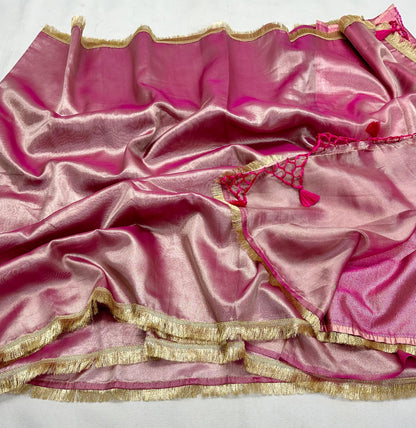 Regal Sophistication Banarasi Tissue Lace Soft Silk Saree