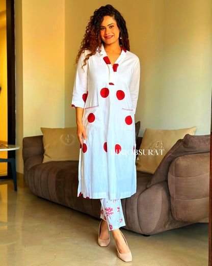 Pure Cotton Handblock Thappa Print Suit Set for Women – Festive Wear Cotton Set | Sizes 38 to 46