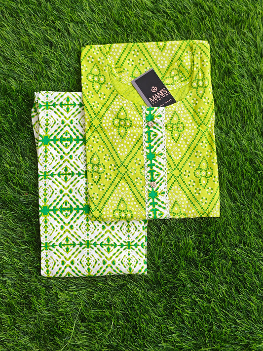 Summer Cotton Kurti Pant Set for Women with Vibrant Prints and Relaxed Fit