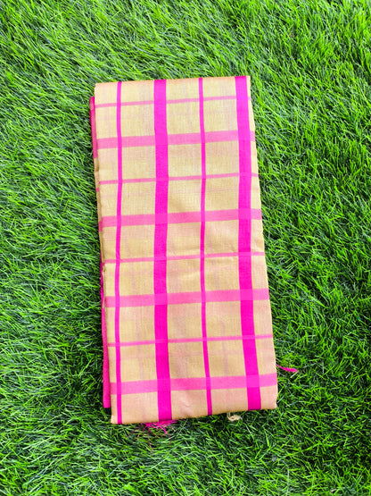 Lightweight Cotton Saree for Daily Wear with Minimal Motifs and Soft Breathable Fabric for Women