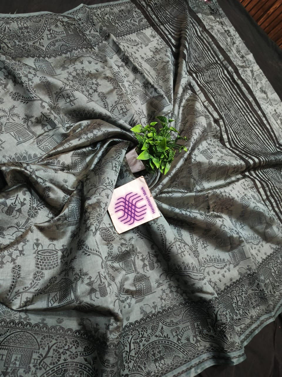 Semi Desi Tussar Silk Saree - Mani's Fashions