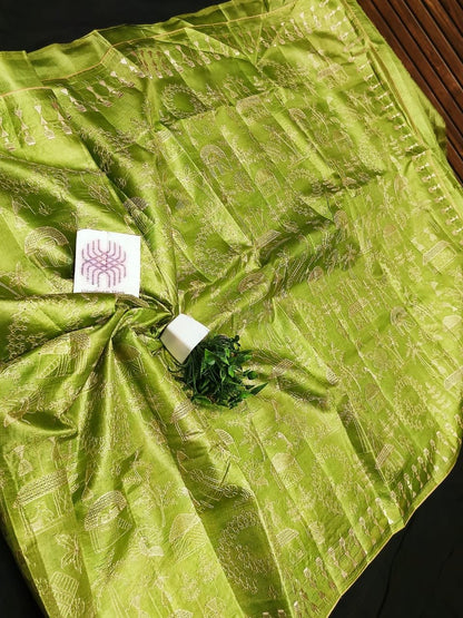 Semi Desi Tussar Silk Saree - Mani's Fashions