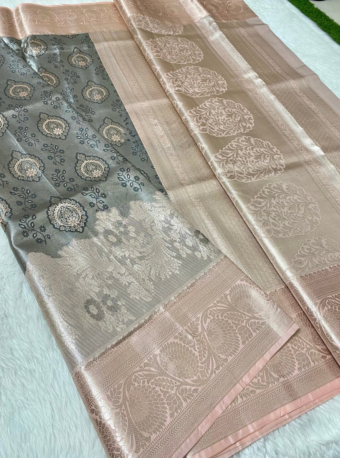 Semi Kanchi Tissue Bridal Collection - Mani's Fashions