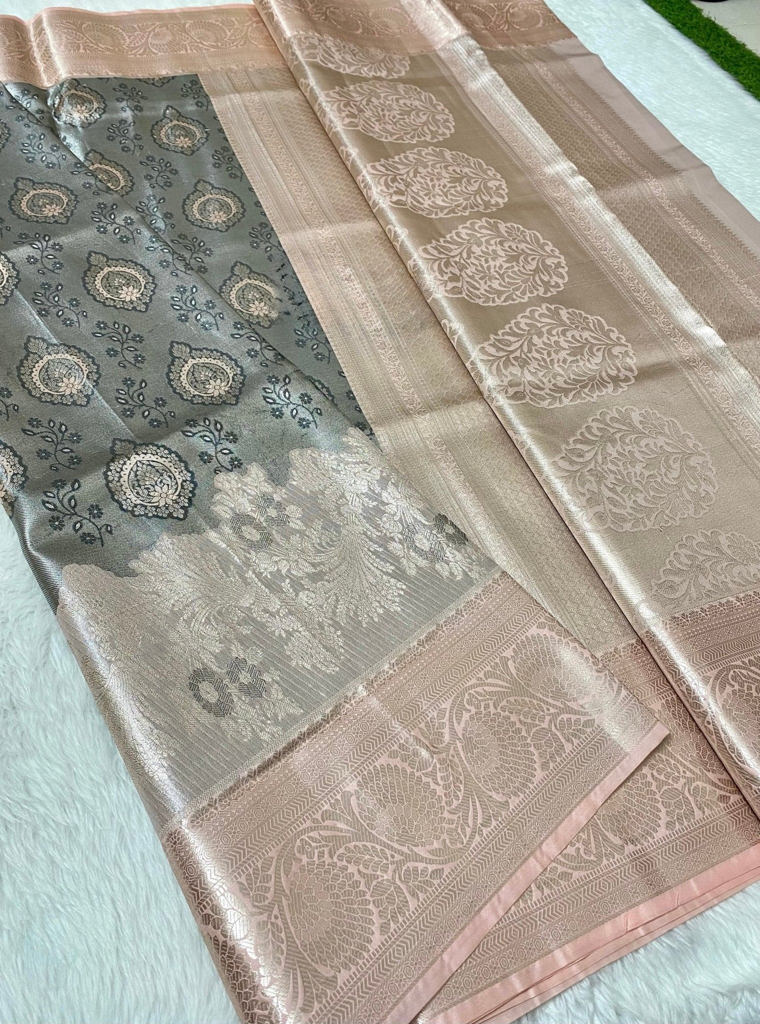 Semi Kanchi Tissue Bridal Collection - Mani's Fashions