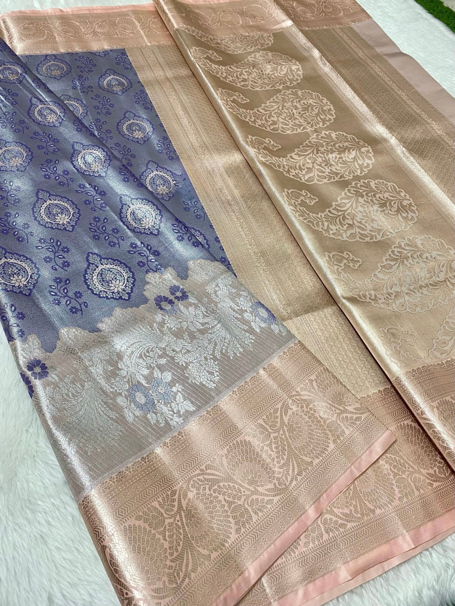 Semi Kanchi Tissue Bridal Collection - Mani's Fashions