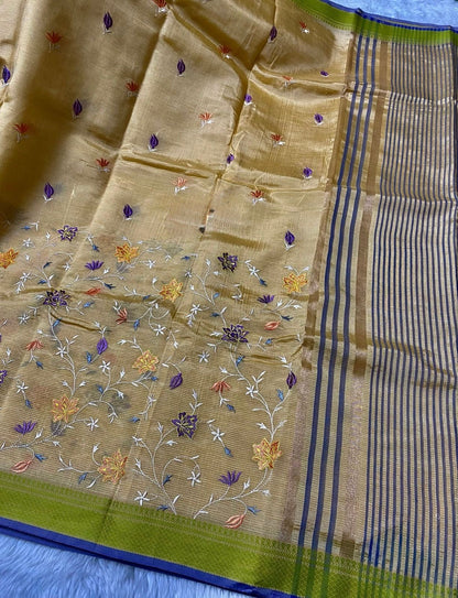 Timeless Sophistication: Mangalgiri Handwoven Pattu Sarees - Mani's Fashions